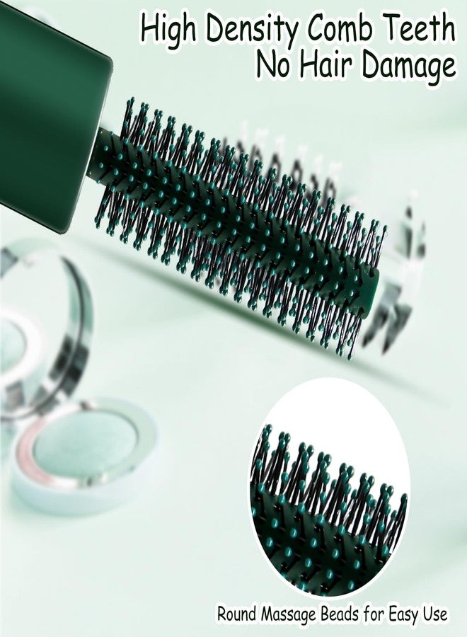 CANIPHA Travel Round Hair Brush for Blow Drying, Styling Curly, Thick or Thin Hair - Curling & Straightening, Wet & Dry Use for Women (Green) - Image 3
